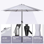 Tempera Patio Market Outdoor Table Umbrella - Image 3