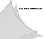 SUNNY GUARD 12' x 12' Rectangle Shade Sail 95% UV Block Outdoor Canopy | Sun - Image 7