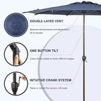 Abba Patio 11FT Lyon Outdoor Patio Umbrella Outdoor Table Umbrella - Image 2