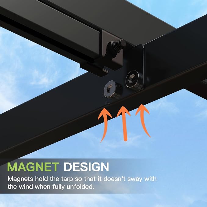 Aoxun 10.5'x10.5' Outdoor Pergola, Patio Pergola - Image 3