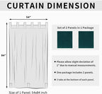 Easy-Going Outdoor Patio Curtains 2 Panels, 54x84 inch, Teal | Privacy - Image 6