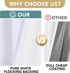 H.VERSAILTEX White Blackout Curtains, Thermal Curtains 96 inches Long 100% - Image 5