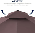 Best Choice Products 12x12ft LED Cantilever Patio Umbrella w/Base Included & - Image 7