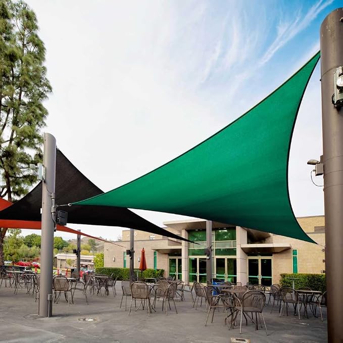 Royal Shade 25' x 25' x 25' Green Triangle Sun Shade Sail Order to Make RTAPT8 by RoyalShade