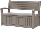 120 Gallon Outdoor Storage Bench, Lockable Patio Storage Bench, by KFY