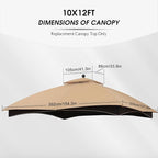 MASTERCANOPY 10x12 ft Replacement Canopy Top - Image 2