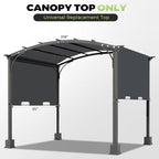85x208 in Pergola Shade Cover for L-PG080PST Pergola | Cover Only, Light Gray - Image 2
