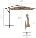 Best Choice Products 10ft Offset Hanging Market Patio Umbrella w/Easy Tilt - Image 7