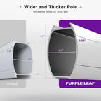 PURPLE LEAF Patio Umbrella 11'X11' Double Top Solar LED Light, Support to - Image 6
