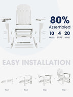 Adirondack Rocking Chair Set of 4 - Image 6