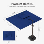 9x12 FT Outdoor Cantilever Patio Umbrella - Image 8