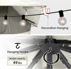 12'x12' Outdoor Gazebo, Metal Frame Heavy Duty Patio Canopy Tent Shelter - Image 8