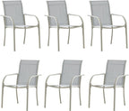 Outdoor Dining Chairs Set of 6, Stackable Patio Chairs by Seekverse