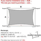 SUNNY GUARD Custom Size 6'x8' Turquoise Blue Sun Shade Sail Rectangle UV Block - Image 2