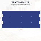 slashome 200" x 103" Pergola Replacement Canopy, Fits L-PG152PST-B, UV Resistant - Image 3