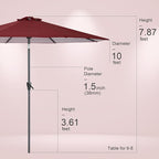 Tempera Patio Market Outdoor Table Umbrella - Image 7