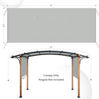 Pergola Shade Cover Replacement, 17 x 6.8 Ft, Adjustable Sliding Design - Image 2