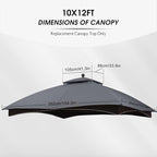 MASTERCANOPY 10x12 ft Replacement Canopy Top - Image 2