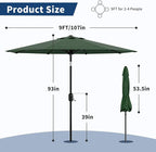 9FT Patio Umbrella Outdoor - Image 4