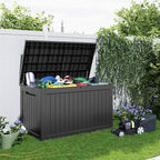 PatioZen 230 Gallon Resin Deck Box, Lockable Patio Outdoor Storage Box - Image 6