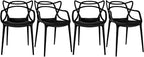 2xhome Modern Dining Chair | Stackable Indoor or Outdoor Entangled Side Chair | by 2xhome