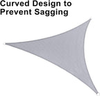 LOVE STORY Custom Size 12' x 18' x 21.6' Sun Shade Sail, 95% UV Block, Triangle - Image 6