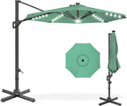 Best Choice Products 10ft Solar LED Cantilever Patio Umbrella, 360-Degree by Unknown