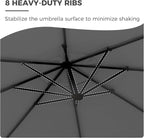 Grand patio 12FT Sunbrella Cantilever Round Umbrella - Image 7