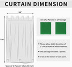 Easy-Going Outdoor Patio Curtains 2 Panels, 54x120 inch, Porch and Pergola - Image 6