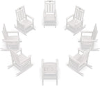 Oversized Outdoor Rocking Chairs Set of 8, 380lbs Heavy-Duty Large Patio Rocker by CIOKEA
