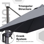 PURPLE LEAF Patio Umbrella 10' x 13' Built - Image 7