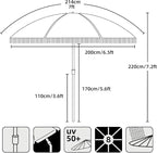 AMMSUN 7ft Patio Umbrella with Fringe Outdoor Tassel Umbrella UPF50+ Premium - Image 7