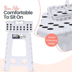 Delxo 17.5 Inch Folding Step Stool, Foldable Step Stool - Image 3