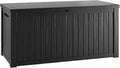 TARKARI 150 Gallon Lockable Resin Deck Box, Waterproof & UV-Resistant Outdoor by Home