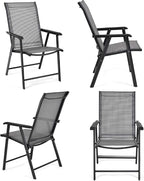 GIANTEX Set of 4 Folding Patio Chairs, Outdoor Portable Dining Chairs - Image 8