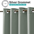 NICETOWN Sage Green Blackout Outdoor Curtains - Image 2