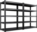 2 Pack Storage Shelves, Garage Shelving, Adjustable Garage Shelves, Heavy Duty by KORVENA