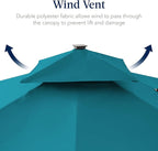Best Choice Products 12x12ft LED Cantilever Patio Umbrella w/Base Included & - Image 7