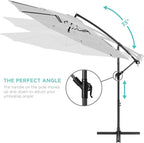 Best Choice Products 10ft Offset Cantilever Hanging Market Patio Umbrella - Image 4