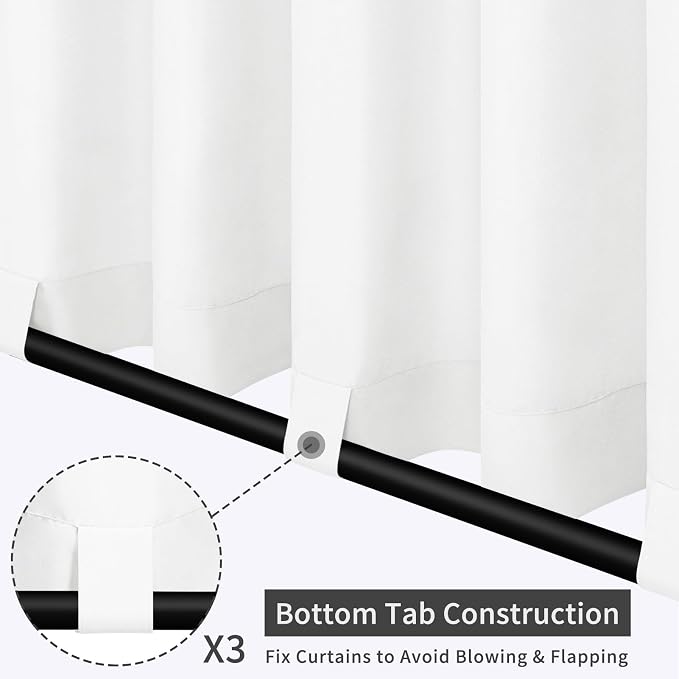 Easy-Going Outdoor Patio Curtains 2 Panels, 54x120 inch, Porch and Pergola - Image 3