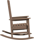 Oversized Outdoor Rocking Chairs Set of 2, HDPE Porch Rocker - Image 10