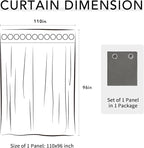 Easy-Going 100% Waterproof Outdoor Curtains 110x96 inch, Dark Grey | Windproof - Image 7