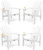 THOEOE Stackable Adirondack Chair Set of 4, Fire Pit Chairs Set of 4 | by THOEOE