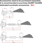 SUNNY GUARD 8' x 10' Rectangle Shade Sail 95% UV Block Outdoor Canopy | Sun - Image 3