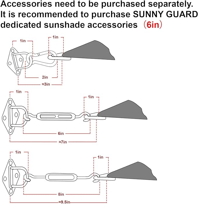 SUNNY GUARD Custom Size 19'x24'x30.6' Triangle Brown UV Block Sunshade - Image 3