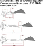 LOVE STORY Custom Size 12' x 18' x 21.6' Sun Shade Sail - Image 3
