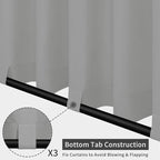 Easy-Going Outdoor Patio Curtains 2 Panels, 54x120 inch, Light Grey | Privacy - Image 3