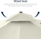 Best Choice Products 12x12ft LED Cantilever Patio Umbrella w/Base Included & - Image 7