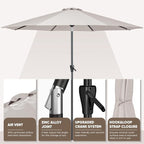 Tempera Patio Market Outdoor Table Umbrella - Image 4