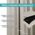 NICETOWN Outdoor Curtain for Patio Waterproof Extra Wide 100 in, Sun Blocking - Image 5